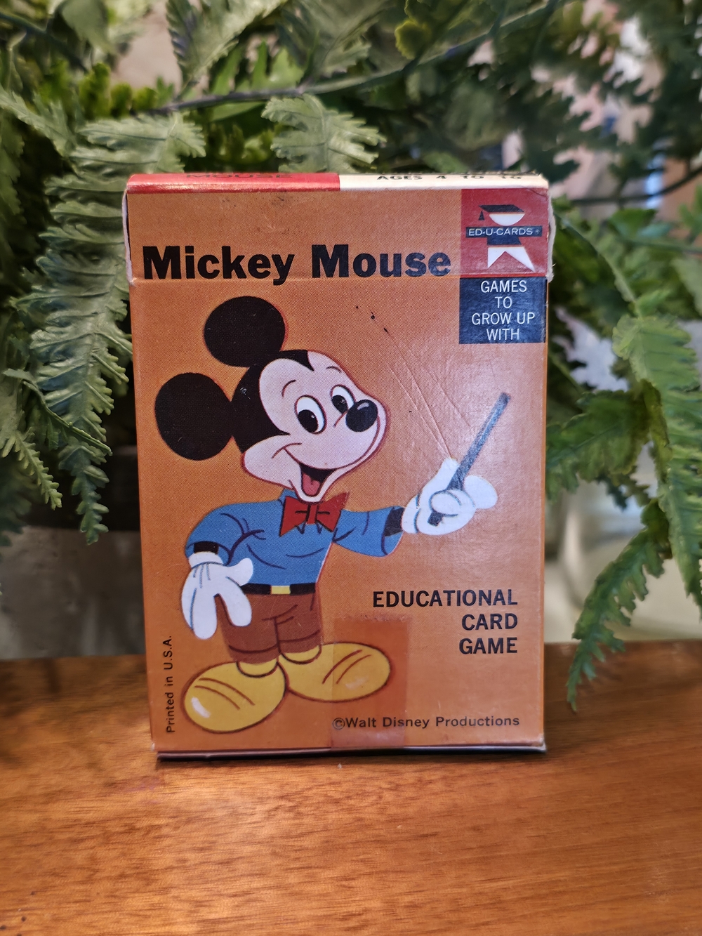 Vintage Mickey Mouse Educational Card Game 1960s Ed-U-Cards Walt Disney Toys